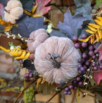 Artikel Pompoendecoratie herfst geel bruin oranje Ø13cm H11,5cm 3 st