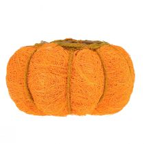 Artikel Pompoenplantpot oranje/geelgroen van sisal Ø15cm H9cm