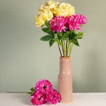 Artikel Kunstmatige pioenroos met grote bloem voor een tijdloze bloemendecoratie in huis, 60 cm, 3 stuks