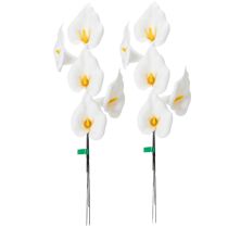 Artikel Kunstmatige callalelie met gele meeldraden, decoratieve bloemen, 35 cm, 10 stuks
