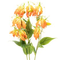Artikel Kunstmatige Gloriosa oranjebloem met lange stelen voor vazen, 80 cm, 3 stuks