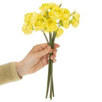Artikel Kunstboeket van ranunculus voor lentedecoratie in huis, 32 cm, 5 stuks
