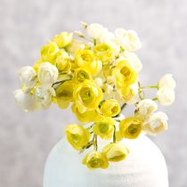 Artikel Kunstboeket van ranunculus voor lentedecoratie in huis, 32 cm, 5 stuks