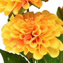 Artikel Kunstbloemen decoratieve dahlia&#39;s kunst geel oranje 50cm
