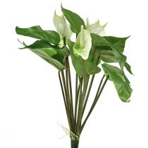 Artikel Kunstbloemen, flamingobloem, kunstanthurium wit 36cm