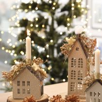 Artikel Kunstplanten vlas kunst goud Adventsdecoratie 54cm 4 st
