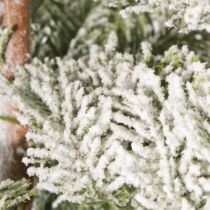 Artikel Kunstspar op metalen plaat sneeuw winterdecoratie 35x115cm