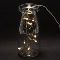 Artikel Batterijgevoede lichtslinger voor binnen, warm wit, 10 LED's, 1 meter lang, 6 stuks