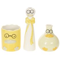 Artikel Set van 3 Keramische Eenden met Bril - Voorjaars- en Zomerdecoratie - 25 cm