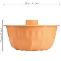 Artikel Decoratieve metalen bakvorm voor tulbandcake in sinaasappelkleur Ø23cm H12cm