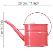 Artikel Decoratieve metalen gieter, roze bloempot, 1,25 liter, voor binnen/buiten, balkon