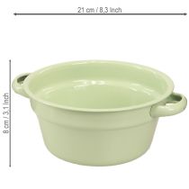 Artikel Decoratieve metalen schaal, pastelkleurig, Ø17cm H8cm, 4 stuks