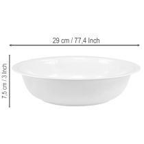 Artikel Metalen kom, wit geëmailleerd, Ø29cm, H7,5cm
