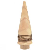 Artikel Mini kerstboom houtdecoratie natuurlijke tafeldecoratie H13,5cm 3 stuks