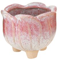 Artikel Mini plantenbak keramiek bloem assorti Ø8cm H7cm 3st