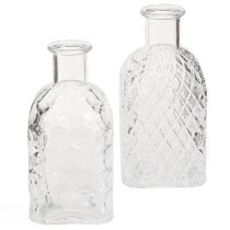 Artikel Minivazen Vierkant Glazen Decoratieve Flessen H13cm 4st