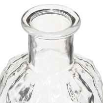 Artikel Minivazen Vierkant Glazen Decoratieve Flessen H13cm 4st