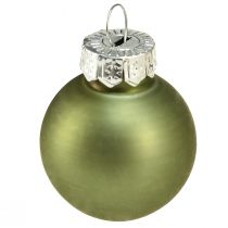 Artikel Mini kerstboomballen glas groen mix Ø2,5cm 22 st