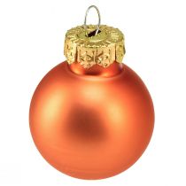 Artikel Mini kerstballen glas oranje pompoen Ø2,5cm 22 st