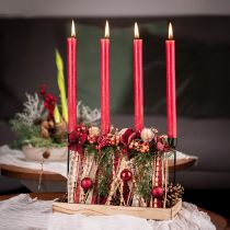 Artikel Mini kerstballen rood mix echt glas Ø3cm 9 st