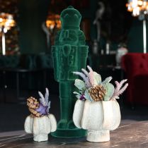 Artikel Notenkrakerfiguur, staand, kerstdecoratie, met fluweelachtige afwerking, 77 cm