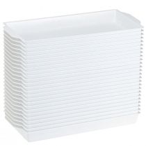 Artikel OASIS® Witte Sandwichschaal voor Bloemisterij &amp; Decoratie 23x11x2,5cm Set van 25 stuks