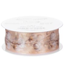 Artikel Organza lint, katoenen bloemen, decoratief lint, roze, 40 mm, 15 m