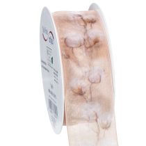 Artikel Organza lint, katoenen bloemen, decoratief lint, roze, 40 mm, 15 m