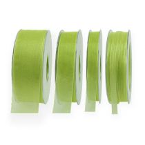 Organza lint met zelfkant 50m lichtgroen