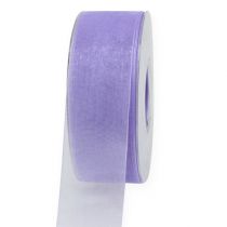 Artikel Organza lint met zelfkant 40mm 50m lichtpaars