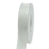 Organza lint cadeaulint wit lint zelfkant 25mm 50m