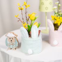 Artikel Paasdecoratie konijn opbergmand voor cadeaus en woonkamer 18 cm 2 stuks