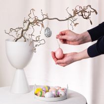 Artikel Paaseitjes als decoratie-ideeën. Charmante paasdecoratieaccessoires, 6 cm, 6 stuks.