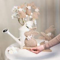 Artikel Paashaasje beeldje lente dieren decoratie voor woonkamer en tafel 18 cm 6 stuks