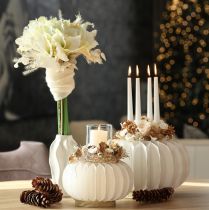 Artikel Papieren decoratieve bal, moderne pompoenversiering, honingraatpapier, 34 cm, 2 stuks