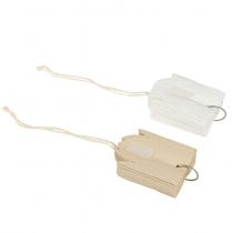 Artikel Papieren sterren wit bruin 16 cm kerstdecoratieset van 6