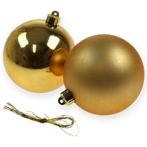 Artikel Kerstbal goud 10cm 4 st