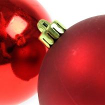Artikel Kerstbal rood 10cm 4 st