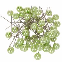 Artikel Spelden met parelkop, appelgroen, Ø10 mm, 60 mm