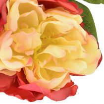 Artikel Pioenrozen Zijden Bloemen Kunstbloemen Roze Geel 68cm