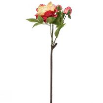 Artikel Pioenrozen Zijden Bloemen Kunstbloemen Roze Geel 68cm