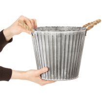 Artikel Bloempot, decoratieve pot met handvatten, metalen plantenpot Ø25,5 cm