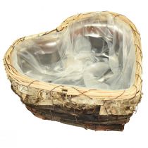 Artikel Plantenhart houten plantenschaal 3-kleurig 30/26/20,5cm set van 3