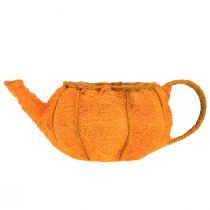 Artikel Plantenbak pompoen decoratie oranje geelgroen Ø19cm H12cm