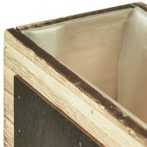 Artikel Decoratieve houten dozen met krijtbordoppervlakken – natuurlijk &amp; zwart, verschillende maten – praktische en stijlvolle opbergruimte – set van 3