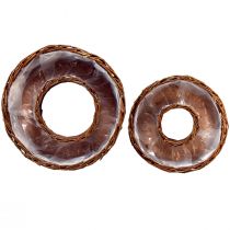 Artikel Wilgenplantringenset Ø32/25cm, 2 stuks, rustieke natuurlijke decoratie