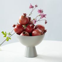 Artikel Plantenschaal metaal decoratieve beker met voet grijs Ø16cm H13cm