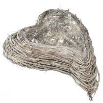 Artikel Rotan plantenbak, gebogen, naturel wit, 30x35 cm