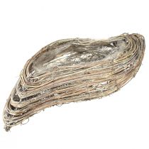 Artikel Plantenbootplant golf rotan naturel wit 45x16cm