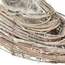 Artikel Plantenbootplant golf rotan naturel wit 45x16cm